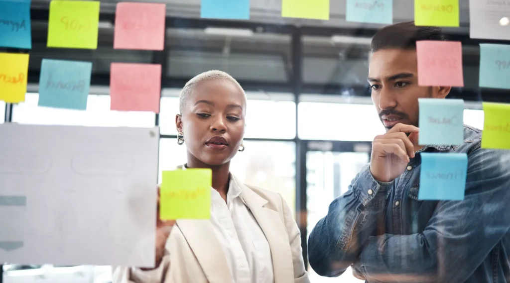 Women working on a jira board